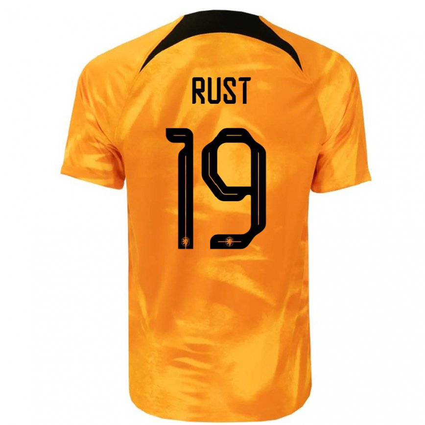 Mujer Camiseta Países Bajos Fabiano Rust #19 Naranja Láser 1ª Equipación 22-24