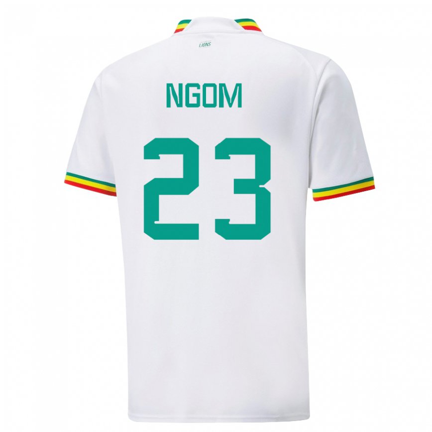 Mujer Camiseta Senegal Astou Ngom #23 Blanco 1ª Equipación 22-24