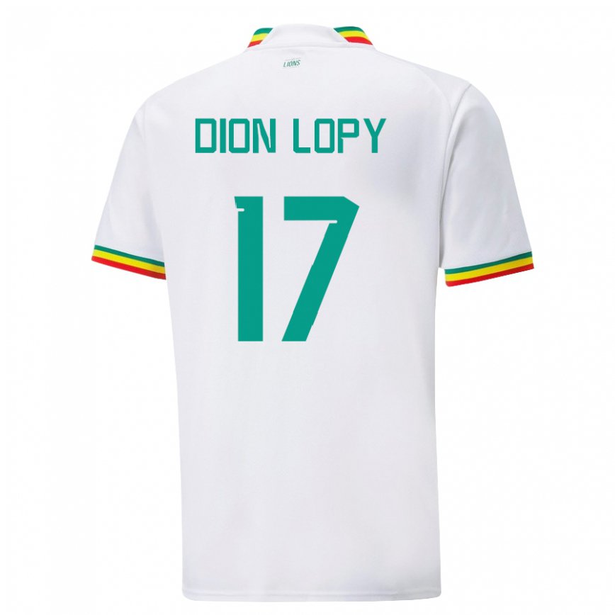 Mujer Camiseta Senegal Dion Lopy #17 Blanco 1ª Equipación 22-24