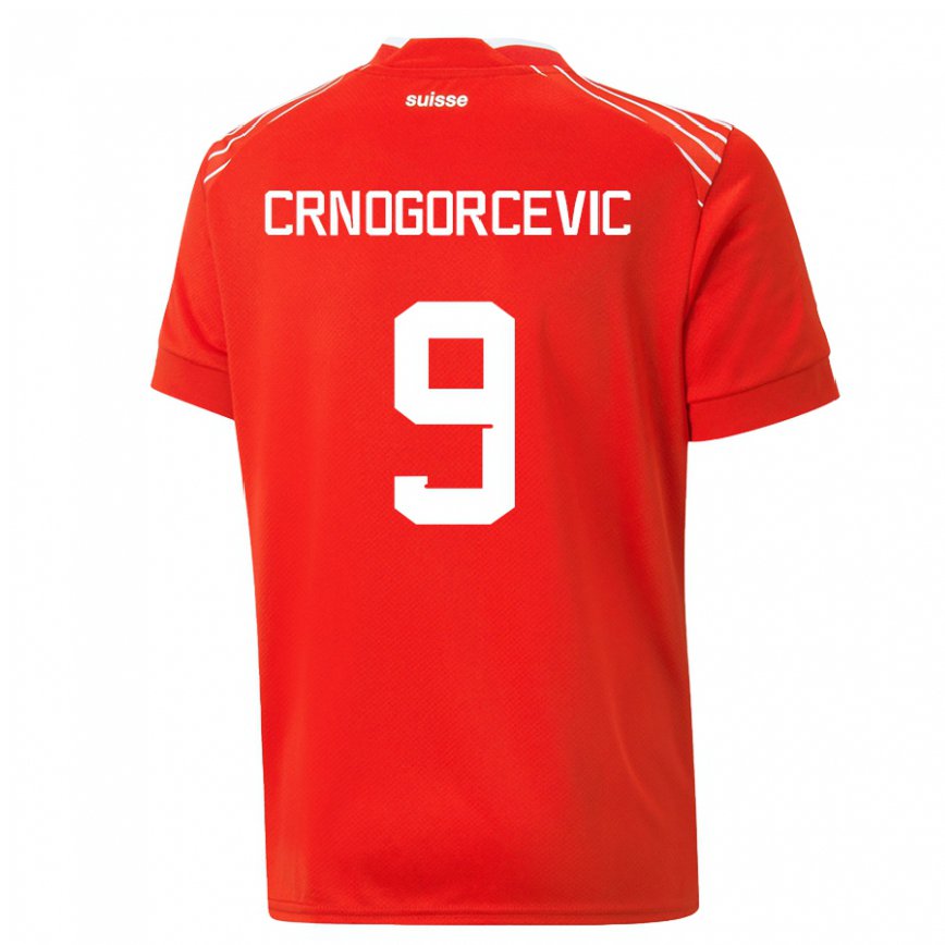 Mujer Camiseta Suiza Ana Maria Crnogorcevic #9 Rojo 1ª Equipación 22-24