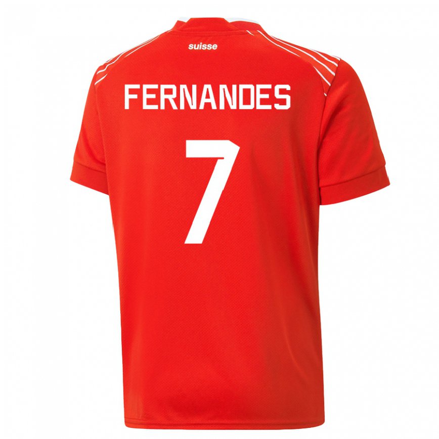 Mujer Camiseta Suiza Ruben Fernandes #7 Rojo 1ª Equipación 22-24
