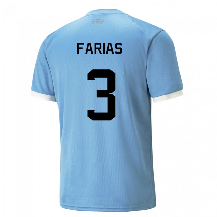 Mujer Camiseta Uruguay Daiana Farias #3 Azul 1ª Equipación 22-24