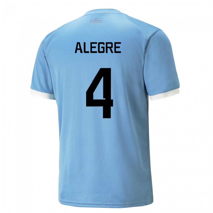 Mujer Camiseta Uruguay Ignacio Alegre #4 Azul 1ª Equipación 22-24