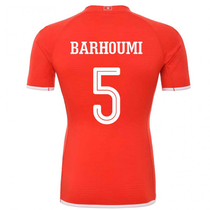 Mujer Camiseta Túnez Jasmina Barhoumi #5 Rojo 1ª Equipación 22-24