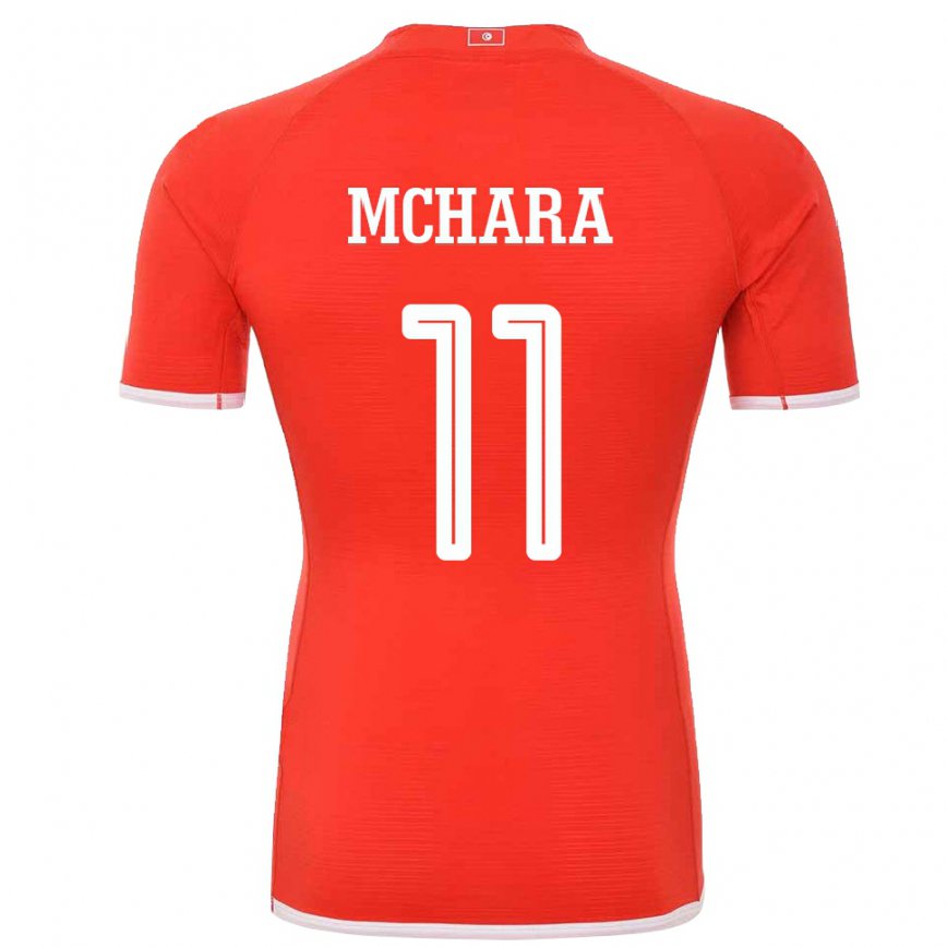 Mujer Camiseta Túnez Imen Mchara #11 Rojo 1ª Equipación 22-24