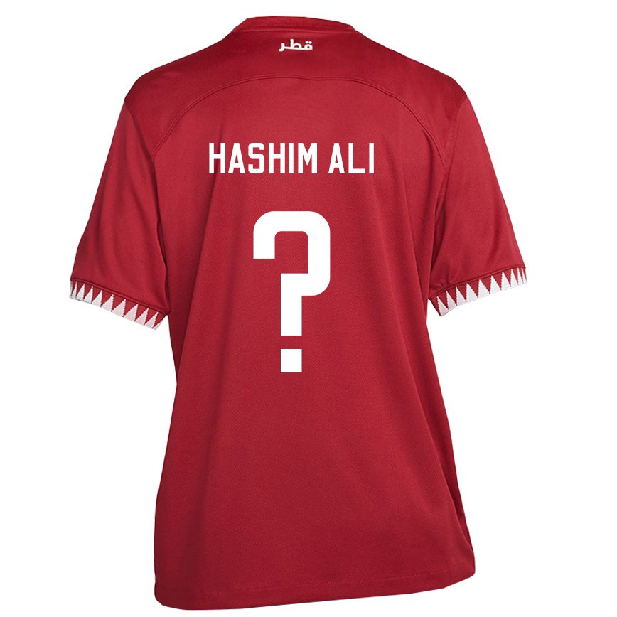 Mujer Camiseta Catar Hashim Ali #0 Granate 1ª Equipación 22-24