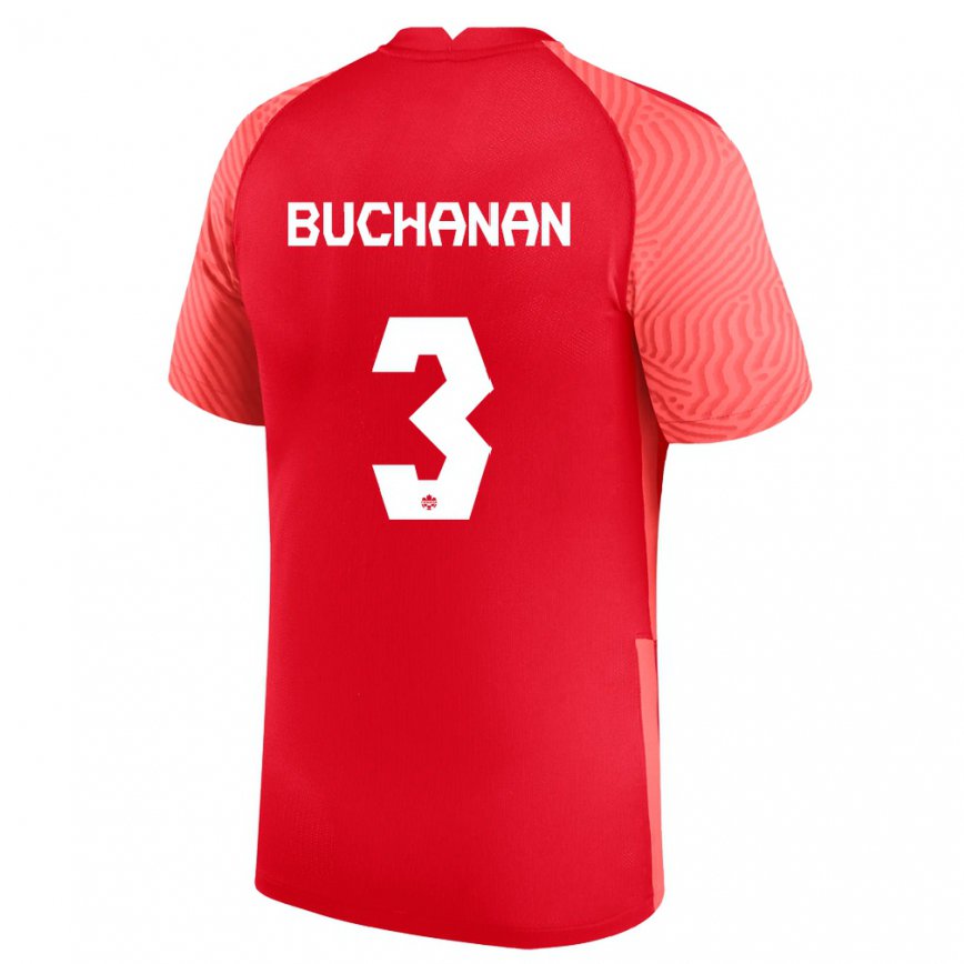 Mujer Camiseta Canadá Kadeisha Buchanan #3 Rojo 1ª Equipación 22-24