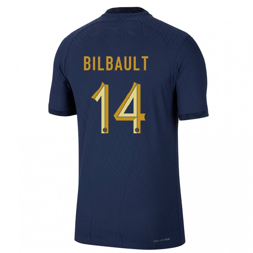 Mujer Camiseta Francia Charlotte Bilbault #14 Azul Marino 1ª Equipación 22-24
