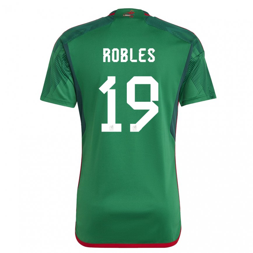 Mujer Camiseta México Angel Robles #19 Verde 1ª Equipación 22-24