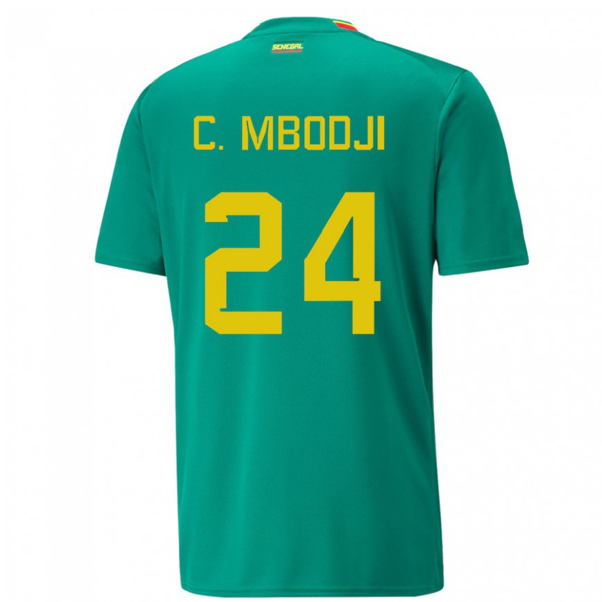 Mujer Camiseta Senegal Coumba Sylla Mbodji #24 Verde 2ª Equipación 22-24