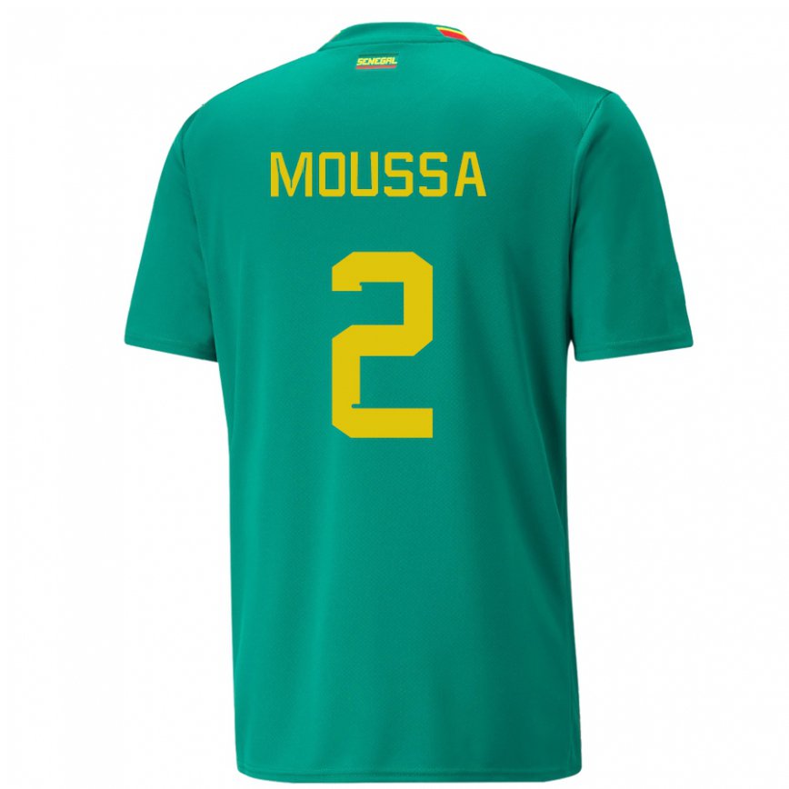 Mujer Camiseta Senegal Moussa N Diaye #2 Verde 2ª Equipación 22-24