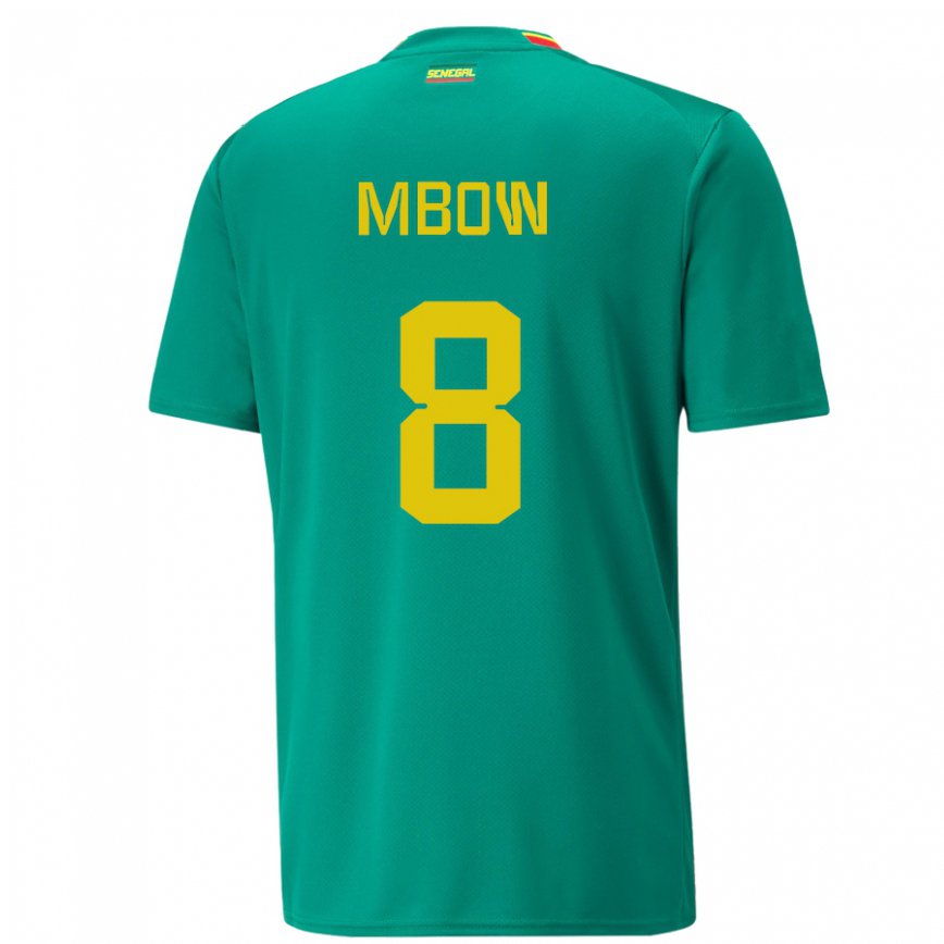 Mujer Camiseta Senegal Mamadou Mbow #8 Verde 2ª Equipación 22-24