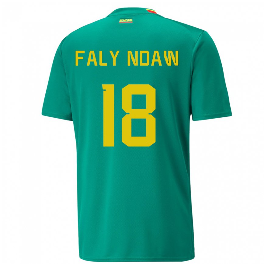 Mujer Camiseta Senegal Faly Ndaw #18 Verde 2ª Equipación 22-24