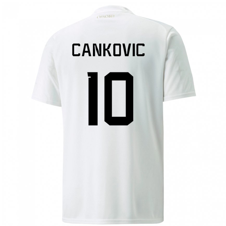 Mujer Camiseta Serbia Jelena Cankovic #10 Blanco 2ª Equipación 22-24