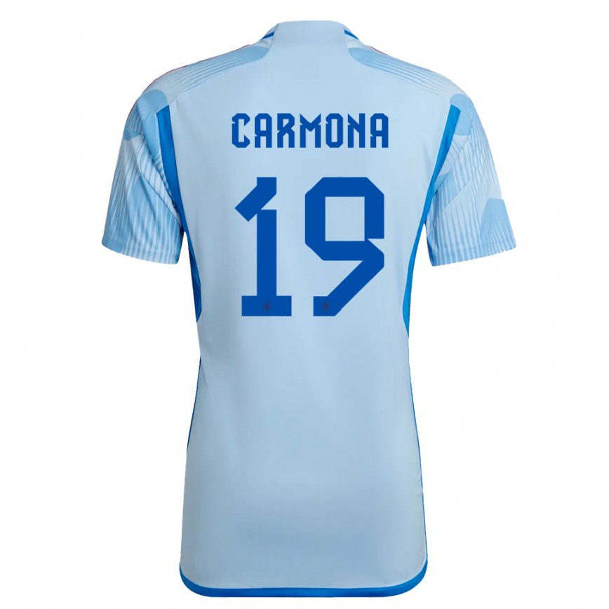 Mujer Camiseta España Olga Carmona #19 Cielo Azul 2ª Equipación 22-24