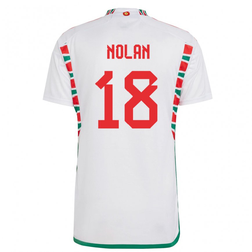Mujer Camiseta Gales Kylie Nolan #18 Blanco 2ª Equipación 22-24