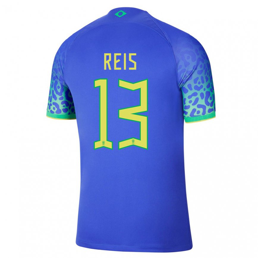 Mujer Camiseta Brasil Vitor Reis #13 Azul 2ª Equipación 22-24