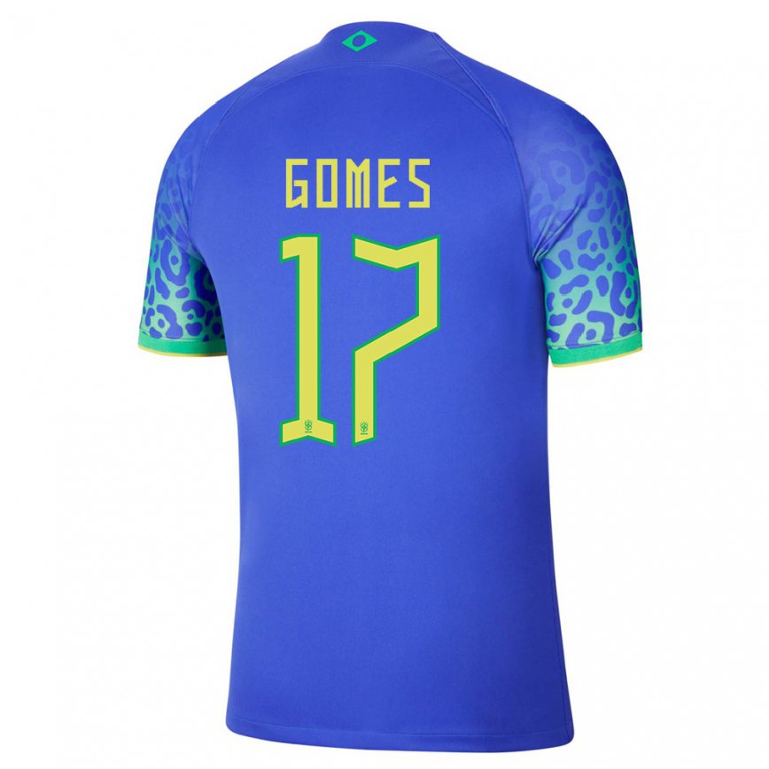 Mujer Camiseta Brasil William Gomes #17 Azul 2ª Equipación 22-24