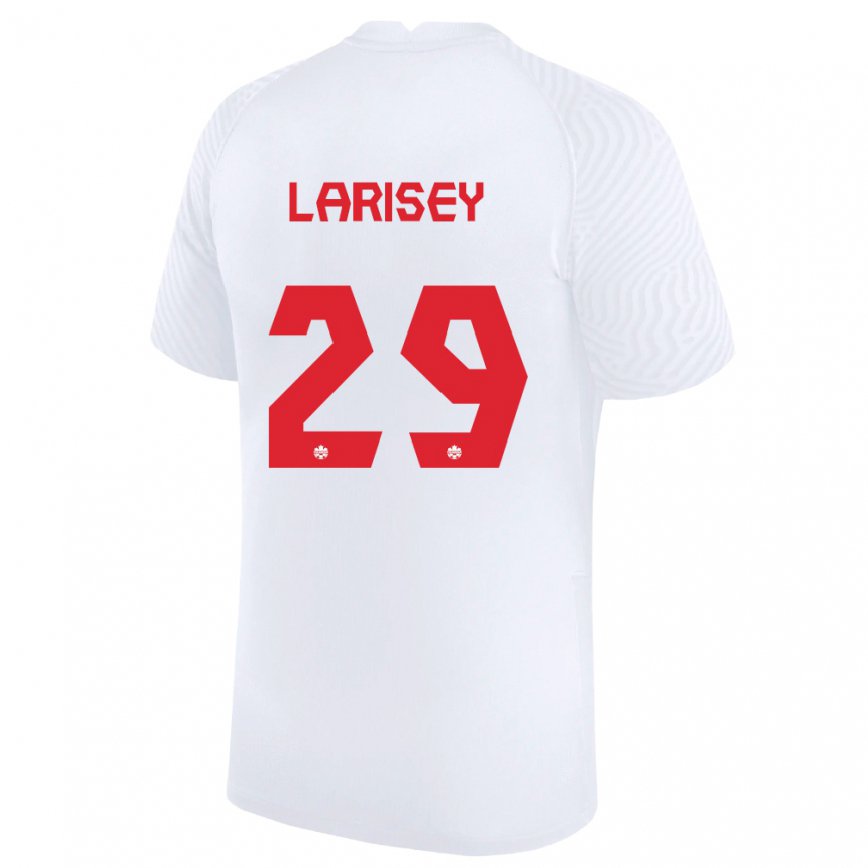 Mujer Camiseta Canadá Clarissa Larisey #29 Blanco 2ª Equipación 22-24