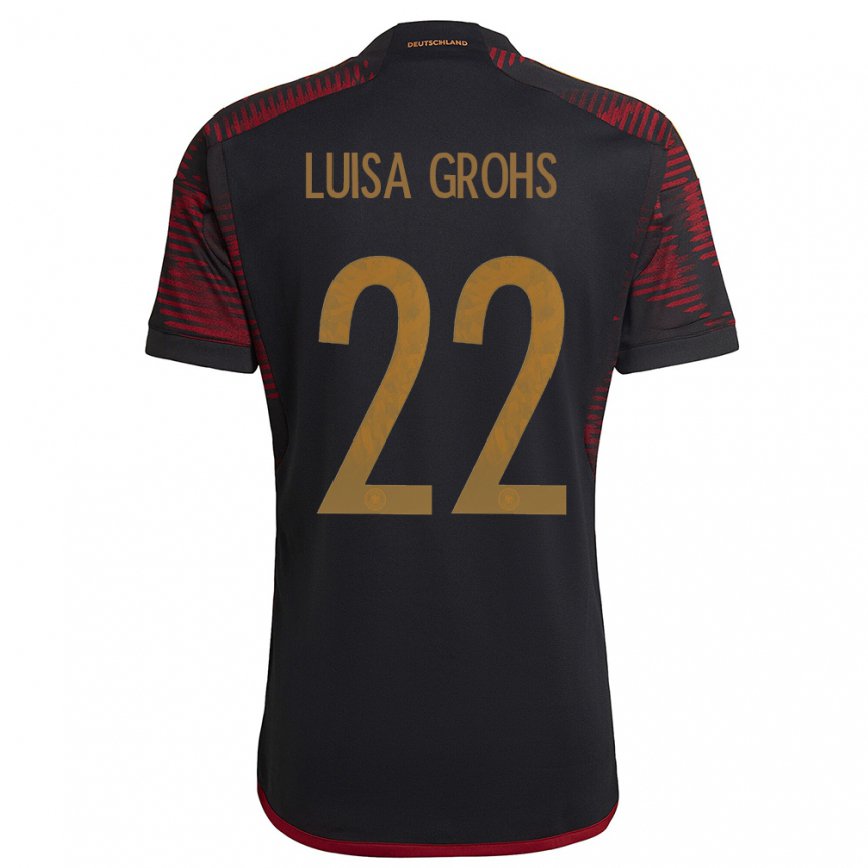 Mujer Camiseta Alemania Maria Luisa Grohs #22 Granate Negro 2ª Equipación 22-24