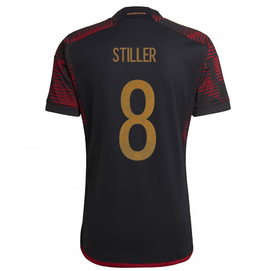 Mujer Camiseta Alemania Angelo Stiller #8 Granate Negro 2ª Equipación 22-24