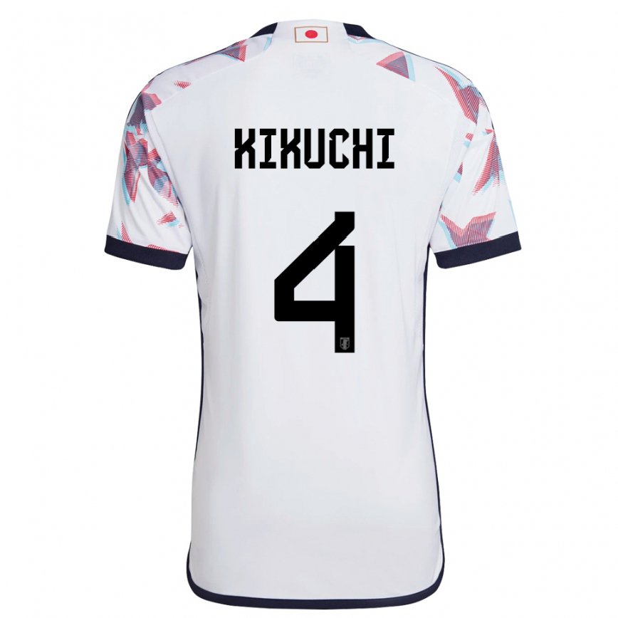 Mujer Camiseta Japón Shuta Kikuchi #4 Blanco 2ª Equipación 22-24