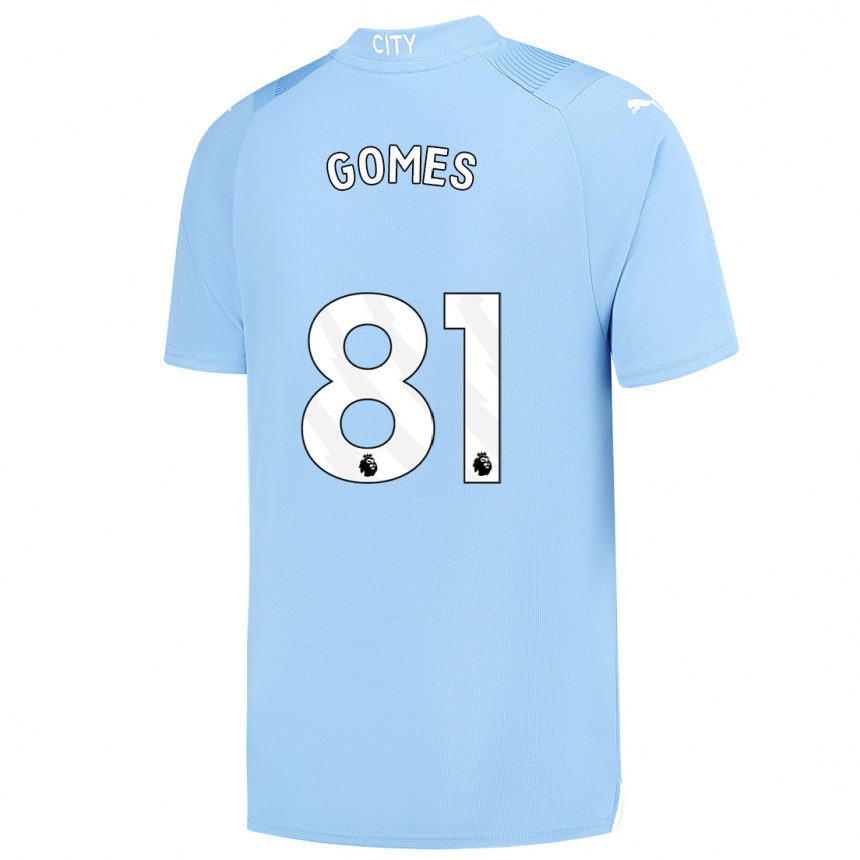 Niño Fútbol Camiseta Claudio Gomes #81 Azul Claro 1ª Equipación 2023/24