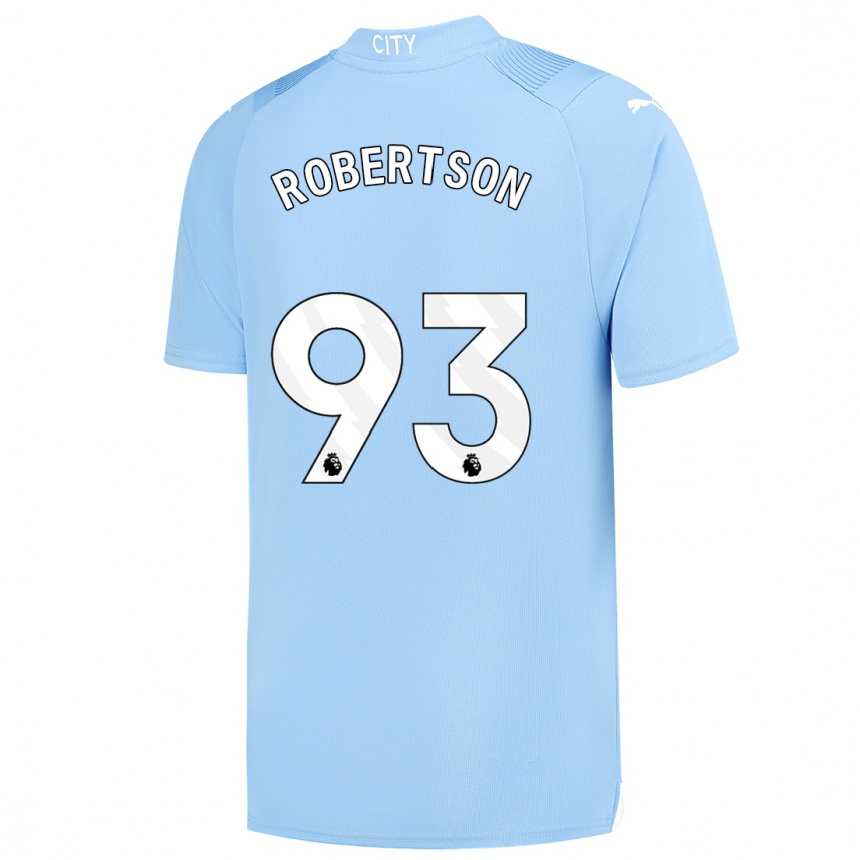 Niño Fútbol Camiseta Alex Robertson #93 Azul Claro 1ª Equipación 2023/24