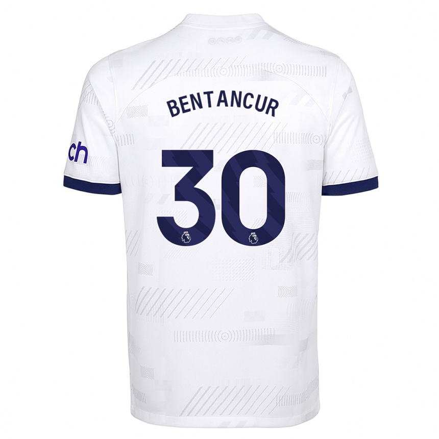 Niño Fútbol Camiseta Rodrigo Bentancur #30 Blanco 1ª Equipación 2023/24