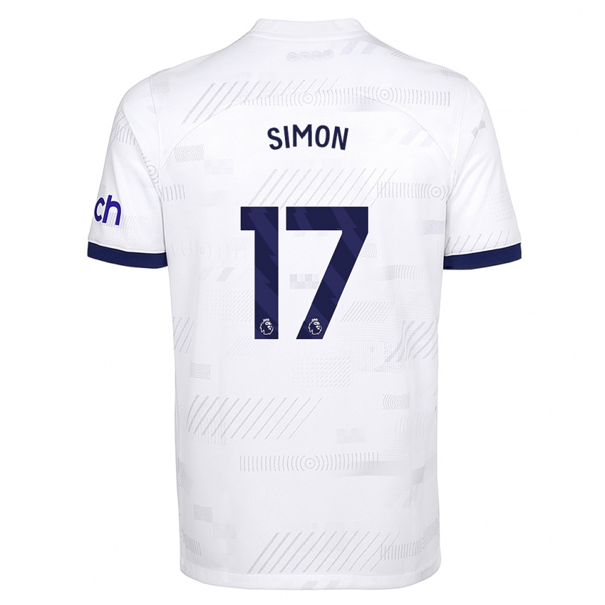 Niño Fútbol Camiseta Kyah Simon #17 Blanco 1ª Equipación 2023/24