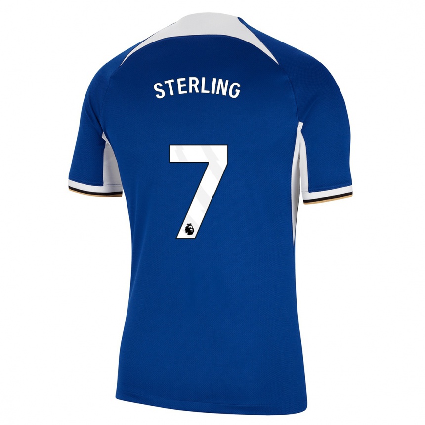 Niño Fútbol Camiseta Raheem Sterling #7 Azul 1ª Equipación 2023/24