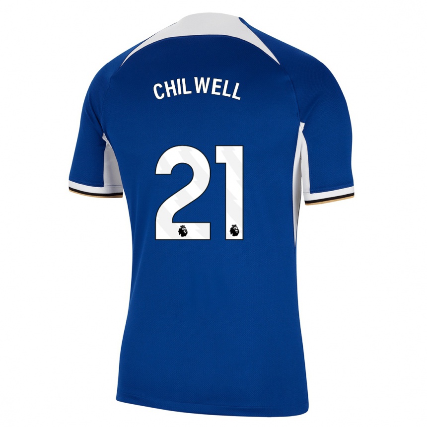Niño Fútbol Camiseta Ben Chilwell #21 Azul 1ª Equipación 2023/24