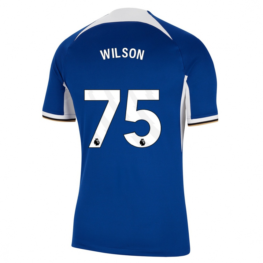 Niño Fútbol Camiseta Kaiden Wilson #75 Azul 1ª Equipación 2023/24