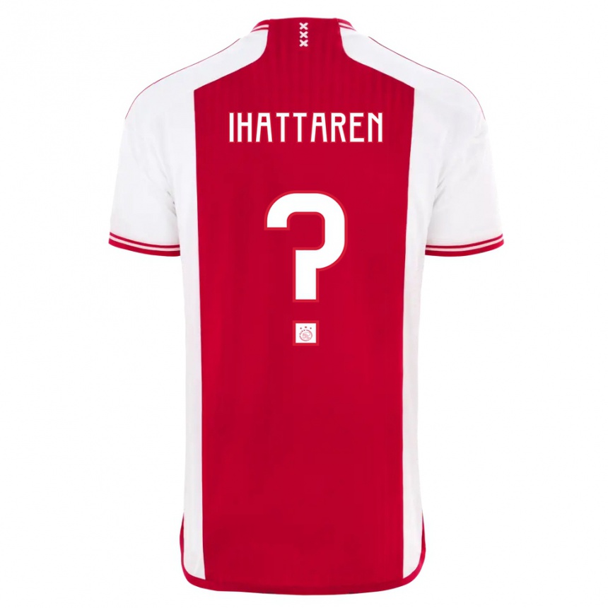 Niño Fútbol Camiseta Mohamed Ihattaren #0 Rojo Blanco 1ª Equipación 2023/24