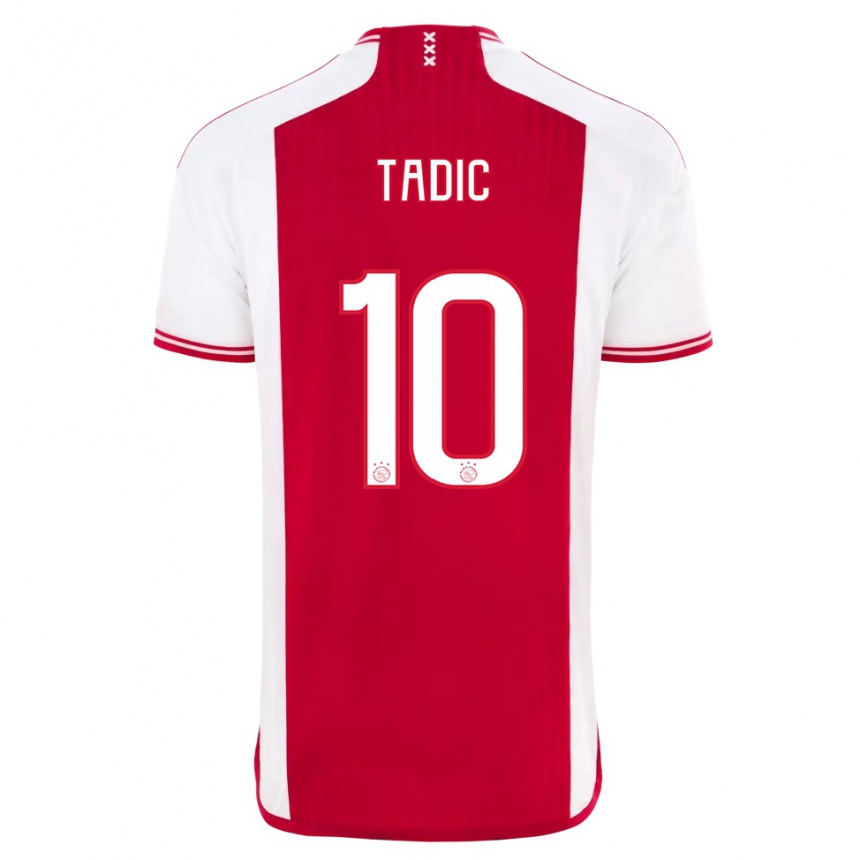 Niño Fútbol Camiseta Dusan Tadic #10 Rojo Blanco 1ª Equipación 2023/24