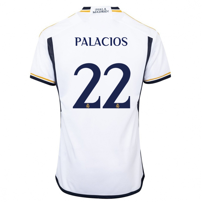 Niño Fútbol Camiseta Cesar Palacios #22 Blanco 1ª Equipación 2023/24