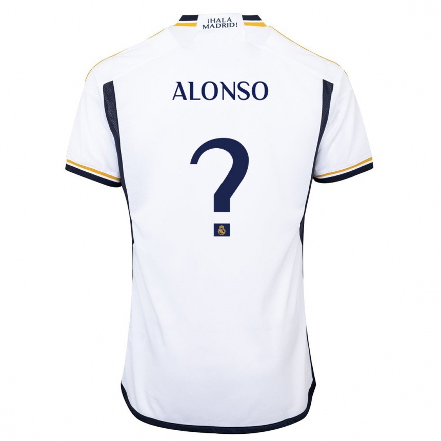 Niño Fútbol Camiseta Borja Alonso #0 Blanco 1ª Equipación 2023/24