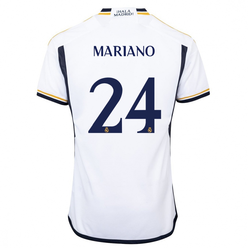 Niño Fútbol Camiseta Mariano Diaz #24 Blanco 1ª Equipación 2023/24