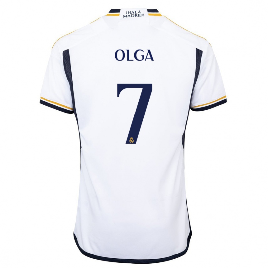 Niño Fútbol Camiseta Olga Carmona #7 Blanco 1ª Equipación 2023/24