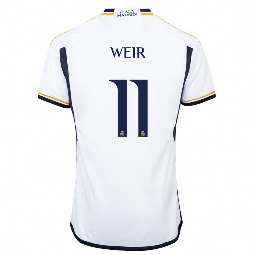 Niño Fútbol Camiseta Caroline Weir #11 Blanco 1ª Equipación 2023/24