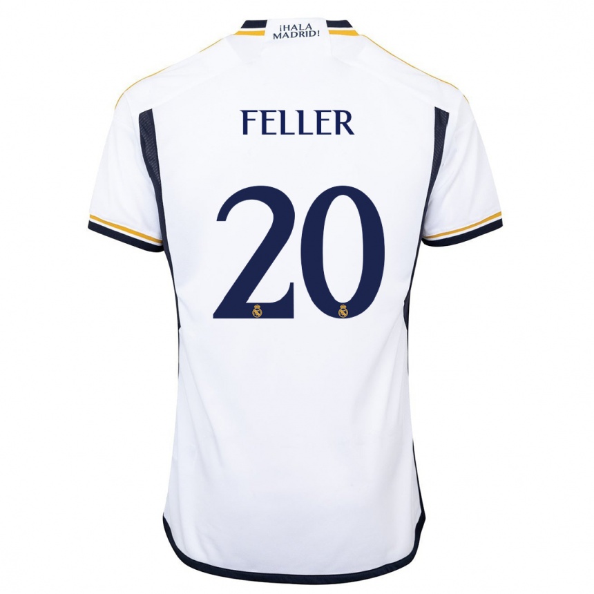 Niño Fútbol Camiseta Naomie Feller #20 Blanco 1ª Equipación 2023/24