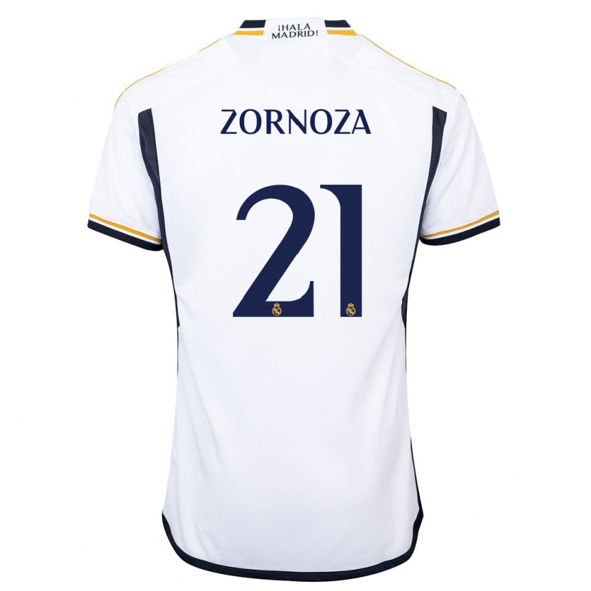 Niño Fútbol Camiseta Claudia Zornoza #21 Blanco 1ª Equipación 2023/24