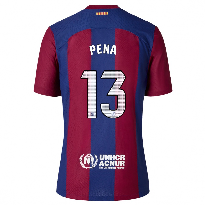 Niño Fútbol Camiseta Inaki Pena #13 Rojo Azul 1ª Equipación 2023/24