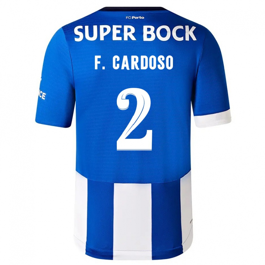 Niño Fútbol Camiseta Fabio Cardoso #2 Azul Blanco 1ª Equipación 2023/24
