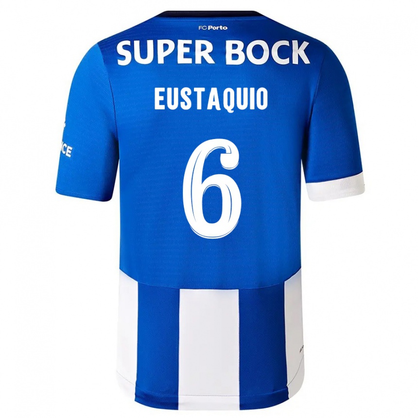 Niño Fútbol Camiseta Stephen Eustaquio #6 Azul Blanco 1ª Equipación 2023/24