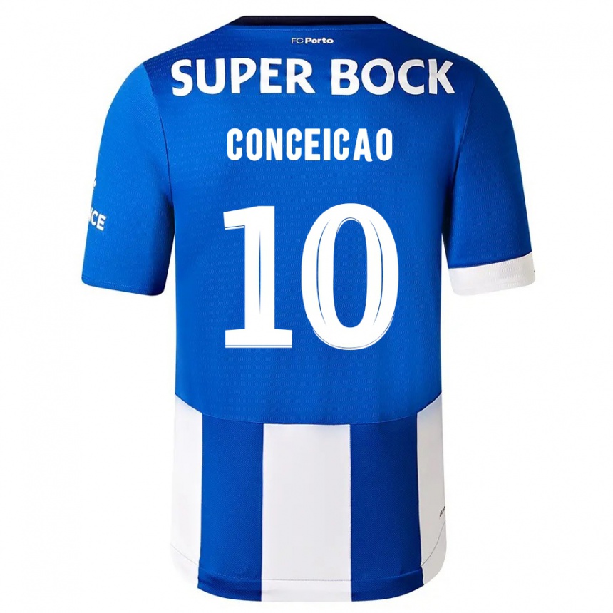 Niño Fútbol Camiseta Francisco Conceicao #10 Azul Blanco 1ª Equipación 2023/24