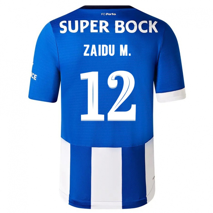 Niño Fútbol Camiseta Zaidu #12 Azul Blanco 1ª Equipación 2023/24