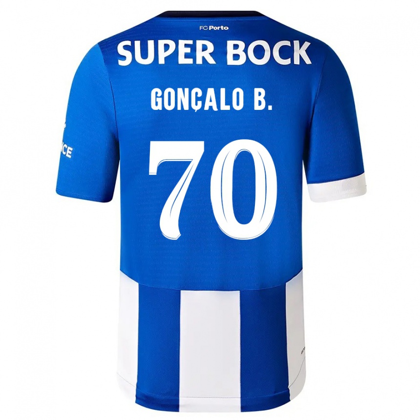Niño Fútbol Camiseta Goncalo Borges #70 Azul Blanco 1ª Equipación 2023/24
