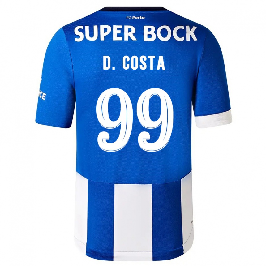 Niño Fútbol Camiseta Diogo Costa #99 Azul Blanco 1ª Equipación 2023/24