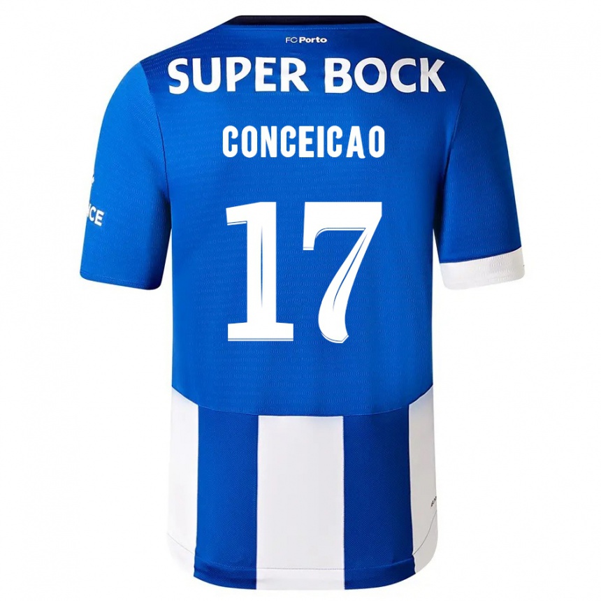 Niño Fútbol Camiseta Rodrigo Conceicao #17 Azul Blanco 1ª Equipación 2023/24